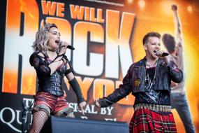 Anna Dayle and Edward Leigh in We Will Rock You at West End LIVE 2022 Pamela Raith Photography